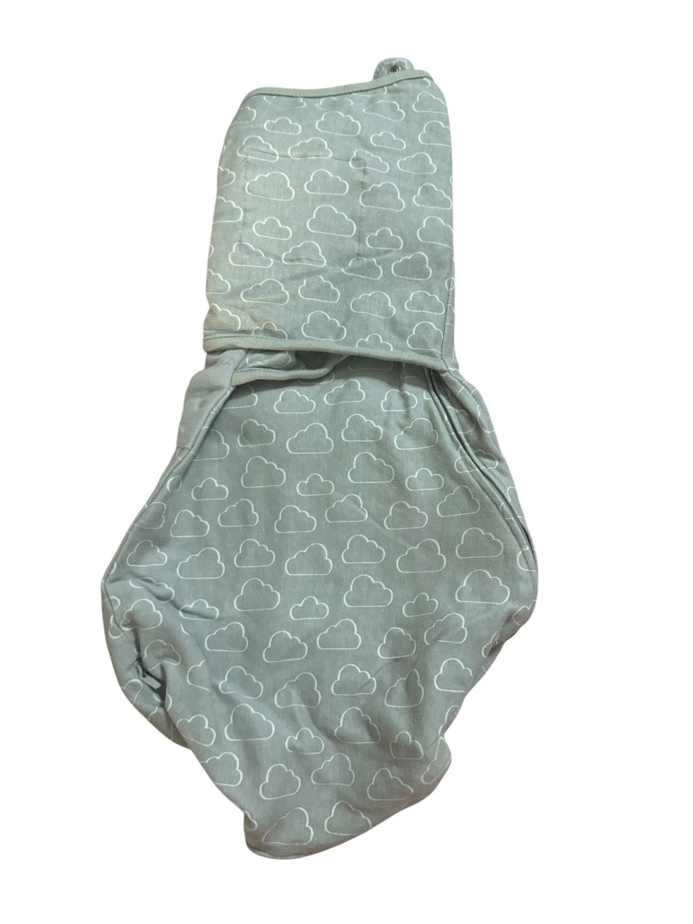 Swaddle me Cloud-Print Baby Swaddle Sack in Light Gray